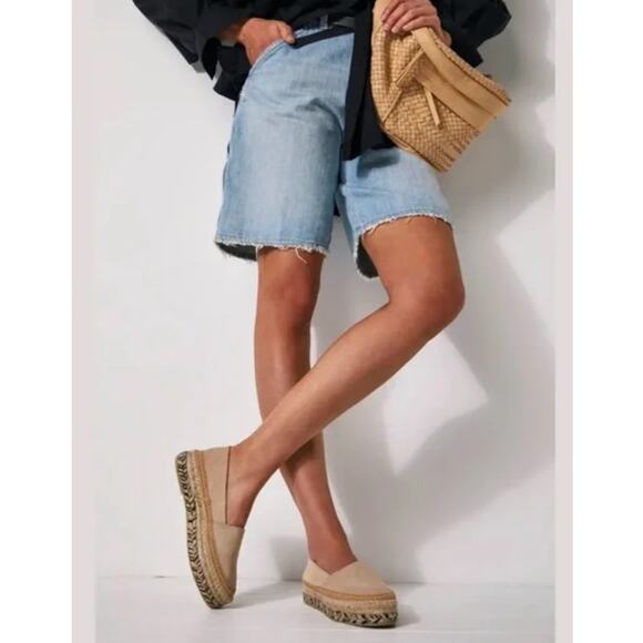 New! Free People Eden Double Stack Espadrilles - Size US 7.5 / EU 38 - Picture 3 of 12